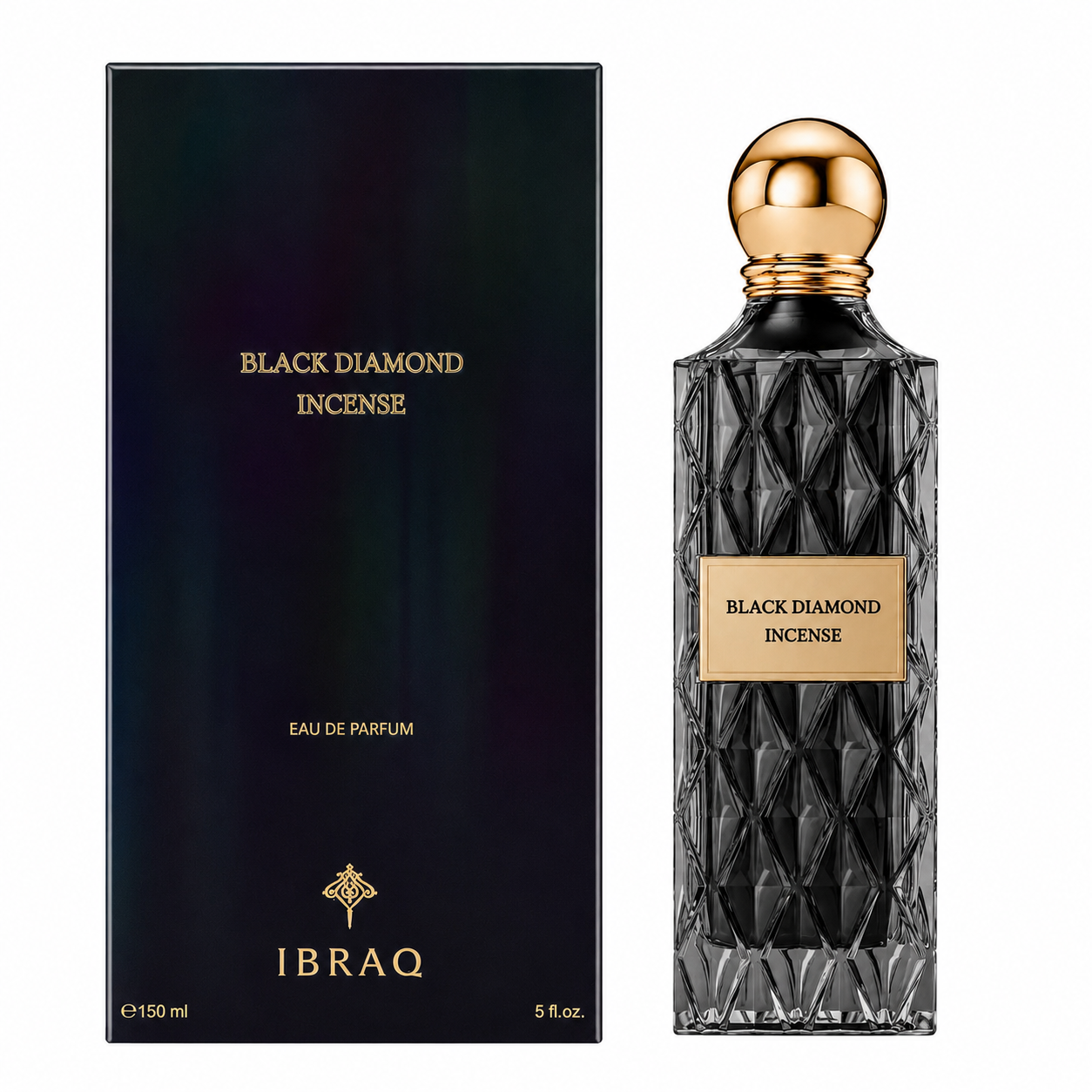 Ibrahim Al Qurashi Black Diamond Incense Eau De Parfum 150ml