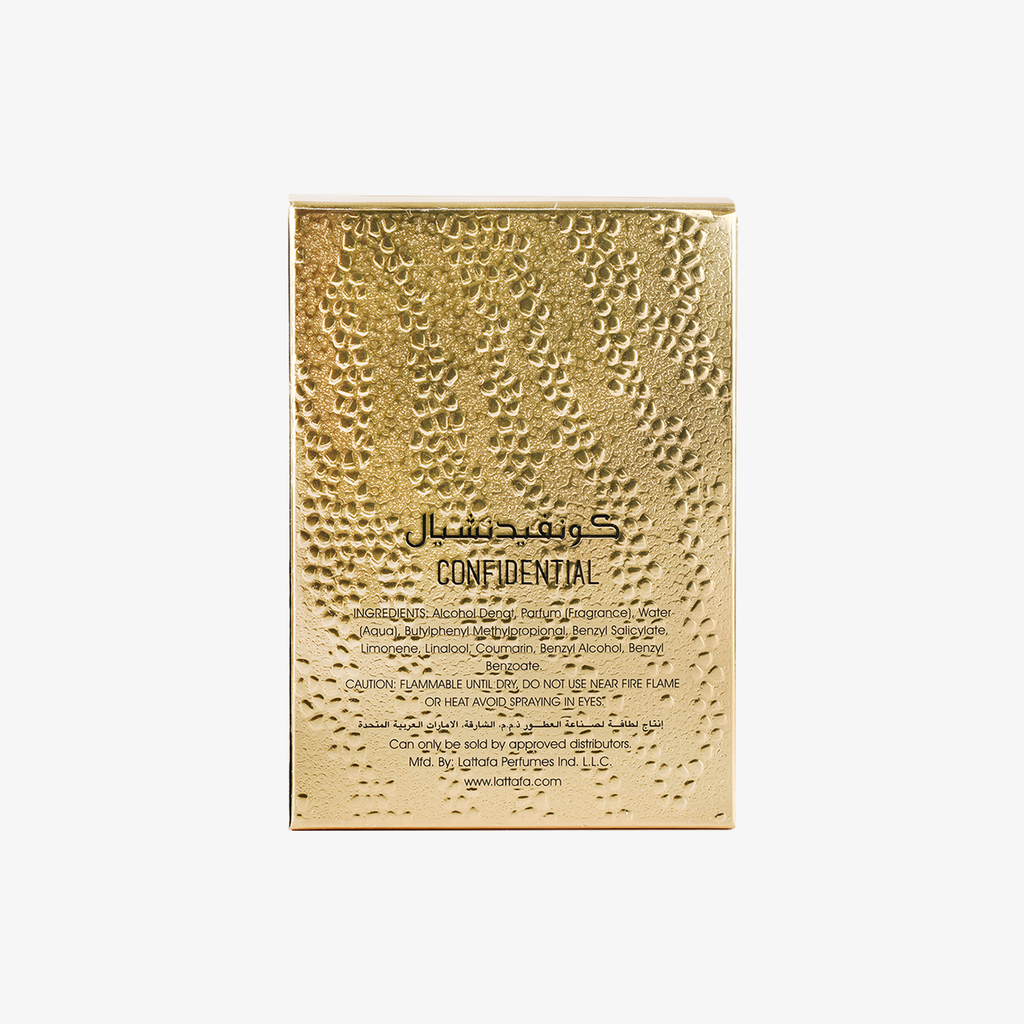 Lattafa Confidential Private Gold Eau De Parfum 100ml