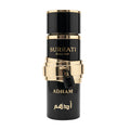 Black and gold Surrati Adham perfume bottle on a white background