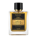 Niche Parfum bottle of Ishq Al Oud on a white background