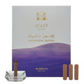 Surrati eaud Lavender Jardin incense packaging with incense sticks and a crystal holder.