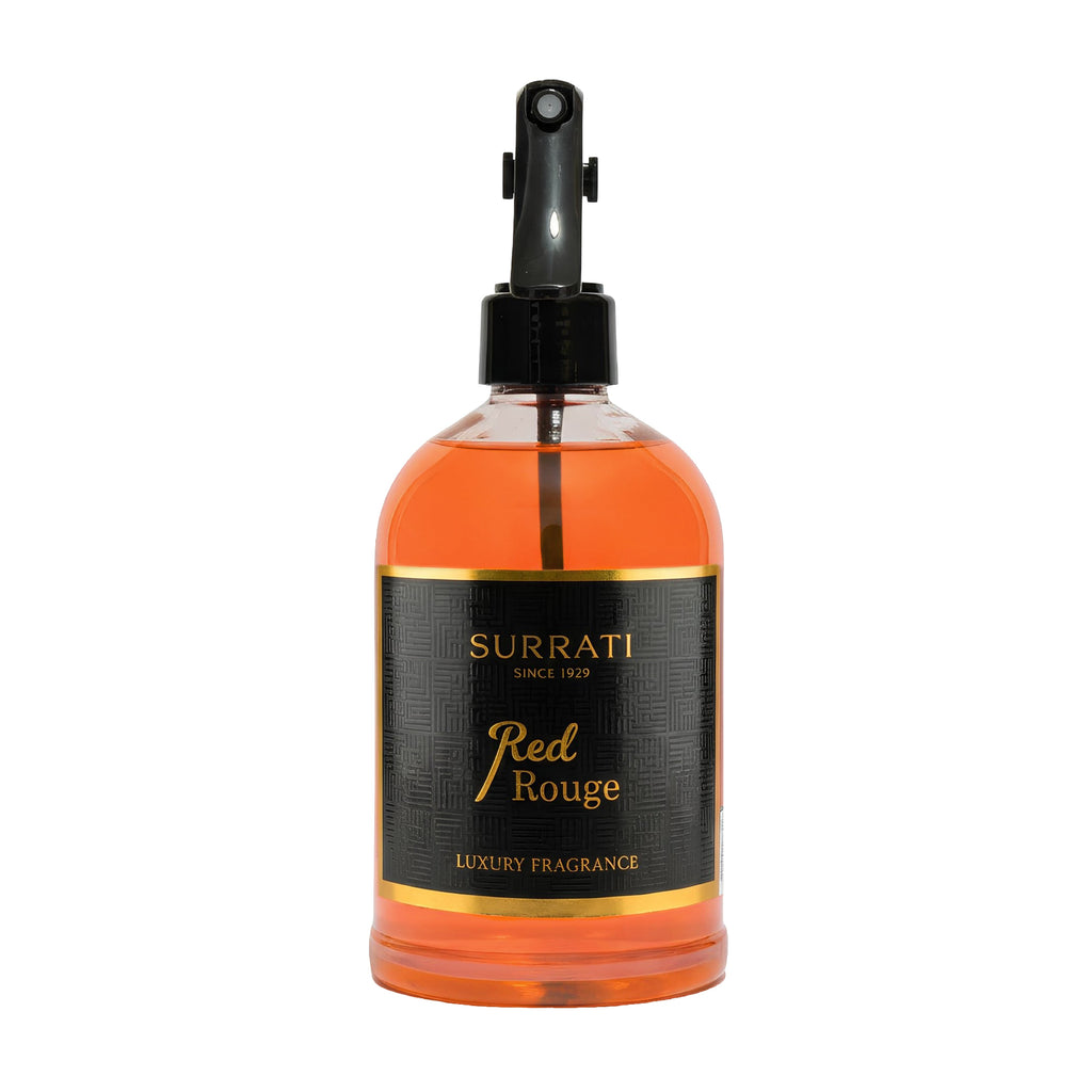Surrati Red Rouge luxury fragrance bottle on a white background