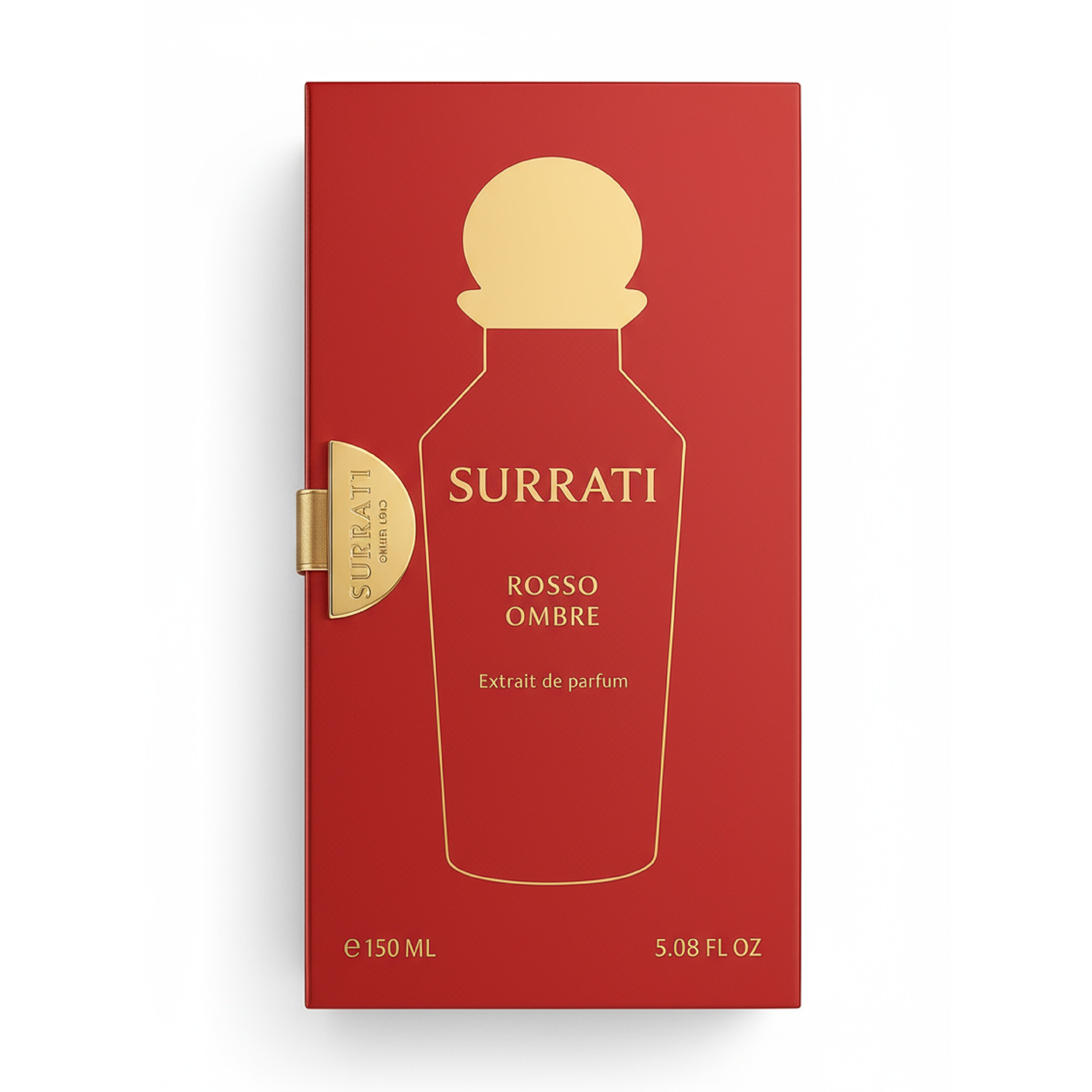 Red Surrati Rosso Ombre perfume box on a white background