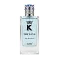 Perfume bottle labeled 'K The King' by Surrell on a white background