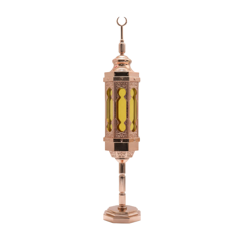 Decorative lantern with intricate design on a white background
